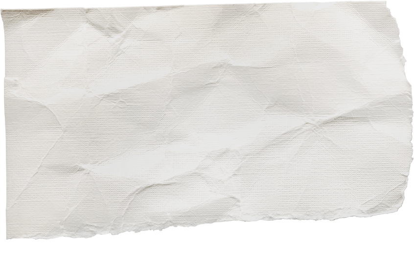 Scrap of Crumpled White Paper