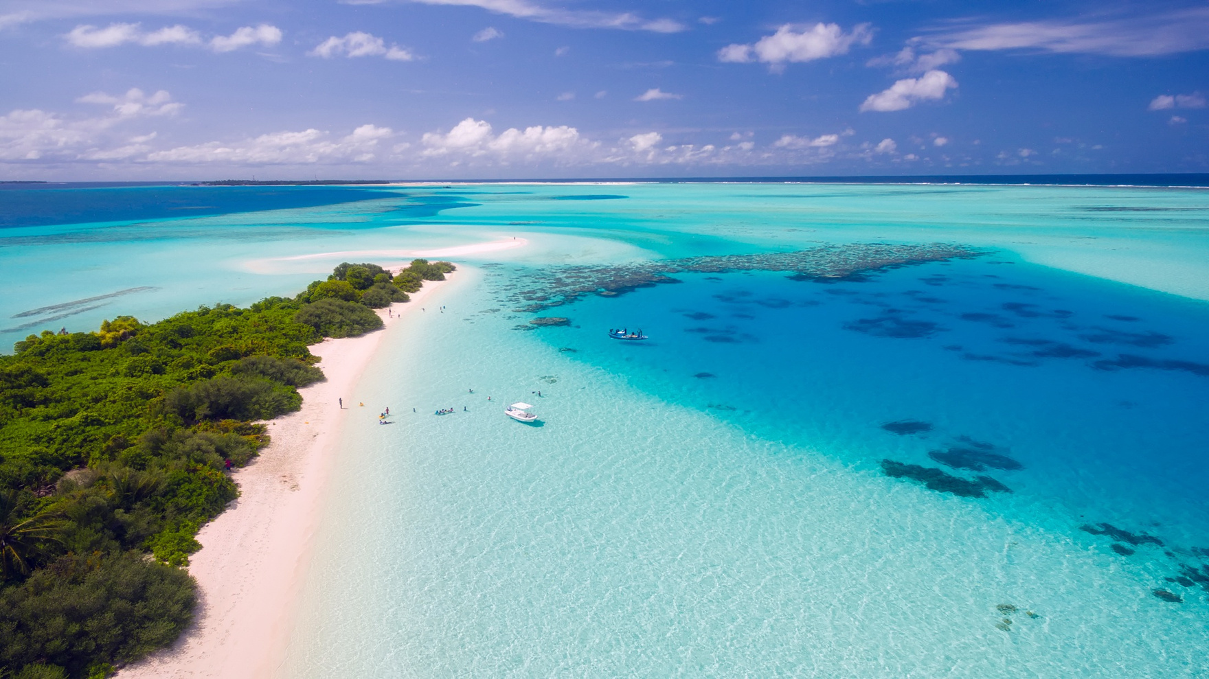 Aerial View of the Beach, Maldives